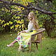 'Sunny Meadow' silk skirt with decor. handwork. Skirts. ruskrasa. My Livemaster. Фото №4
