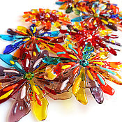 Цветы и флористика handmade. Livemaster - original item Flower pot decorations: glass flower, price per 1 piece.. Handmade.