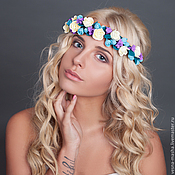 Украшения ручной работы. Ярмарка Мастеров - ручная работа Венок из цветов. Handmade.