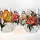 Set of glasses for soft drinks Flowers, Wine Glasses, Moscow,  Фото №1