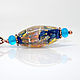 Кулон лэмпворк - Сапфиры и золото (лэмпворк кулон) lampwork. Тагильцева Наталья