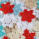 Conjunto de copos de nieve de punto en 6 colores. Scrapbooking Elements. Natalie crochet flowers. Интернет-магазин Ярмарка Мастеров.  Фото №2