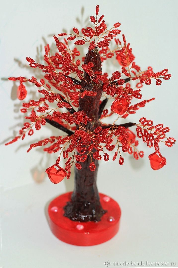 Шаг 8 - Дерево любви (валентинка) из бисера своими руками: мастер-класс с пошаговым фото di 