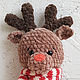 Knitted toys reindeer crocheted from plush yarn. Stuffed Toys. Amigurushka. My Livemaster. Фото №5