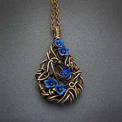 Украшения handmade. Livemaster - original item Wire wrapped pendant necklace Copper pendant Wire wrap Copper jewelry. Handmade.