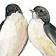 Two Swallows greeting Card for lovers. Cards. KapustinaArt. Online shopping on My Livemaster.  Фото №2
