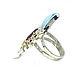 Silver ring with ruby, turquoise and sapphires Goldfish. Rings. geliar. Online shopping on My Livemaster.  Фото №2