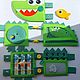 Развивающая игрушка из фетра Крокодил с застежками. Бизиборды. Smartbooki. Интернет-магазин Ярмарка Мастеров.  Фото №2