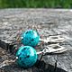 Серьги из шаттукита. Серебро 925. Редкие камни шаттукит. Серьги классические. Неврова Наталья. Ярмарка Мастеров.  Фото №5