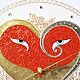 Wall clock set Red heart and Purple heart Art Deco. Watch. Krasivye kartiny HappinessArtDecoR. Интернет-магазин Ярмарка Мастеров.  Фото №2