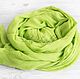 Light green solid color women's stole 'Basic', Scarves, Moscow,  Фото №1