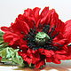 Order Brooch poppy. fantasy flowers. Livemaster. . Brooches Фото №3