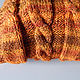 Вязаный плед "Тыковка" рыжего цвета. Пледы. СаннИ (sanni-knitting). Ярмарка Мастеров.  Фото №5