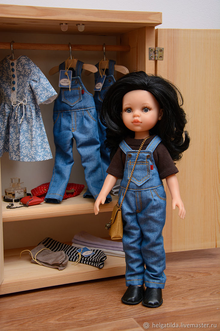 Как сшить комбинезон для куклы: джинсовый комбинезон, инструкция