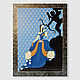 Стильная интерьерная картина Женщина в синем платье Купидон со стрелой, Картины, Москва,  Фото №1