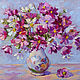 Oil painting flowers field Bouquet Cosma, cosmos in a vase, Pictures, Krasnodar,  Фото №1