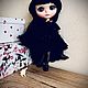  Кукла Blythe кастом custom bjd Wednesday Венсдей. Интерьерная кукла. Мастерская подарков Елены Смирновой. Ярмарка Мастеров.  Фото №4