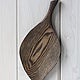 Serving Board 'Leaf', color 'coal'. Ware in the Russian style. derevyannaya-masterskaya-yasen (yasen-wood). My Livemaster. Фото №4