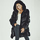 Fox fur coat with hood in black, Fur Coats, Moscow,  Фото №1
