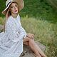 Заказать Летнее воздушное длинное платье из батиста Прованс. ShowRoom Malika (elvira-gadjiyeva). Ярмарка Мастеров. . Платья Фото №3