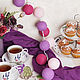 Тайские фонарики из нитяных шаров ШеббиШик Luxury purple, Елочные игрушки, Москва,  Фото №1