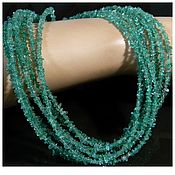 Материалы для творчества handmade. Livemaster - original item Emerald Beads chipped 2-3 mm(Brazil). Thread. Handmade.