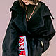 Order Black chic coat ' Ma belle'. Lana Kmekich (lanakmekich). Livemaster. . Coats Фото №3