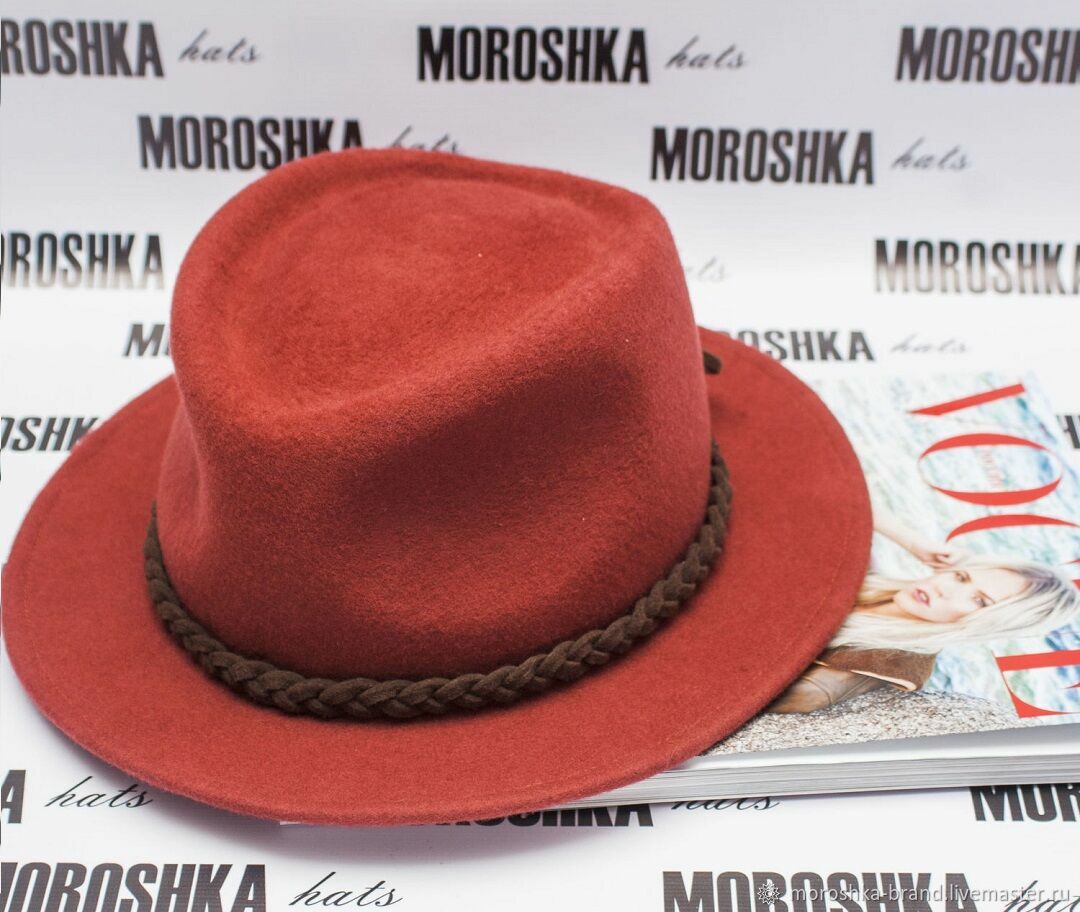Фетровая шляпа ФЕДОРА ДРОП. Модная, стильная шляпка мужская / женская в ...