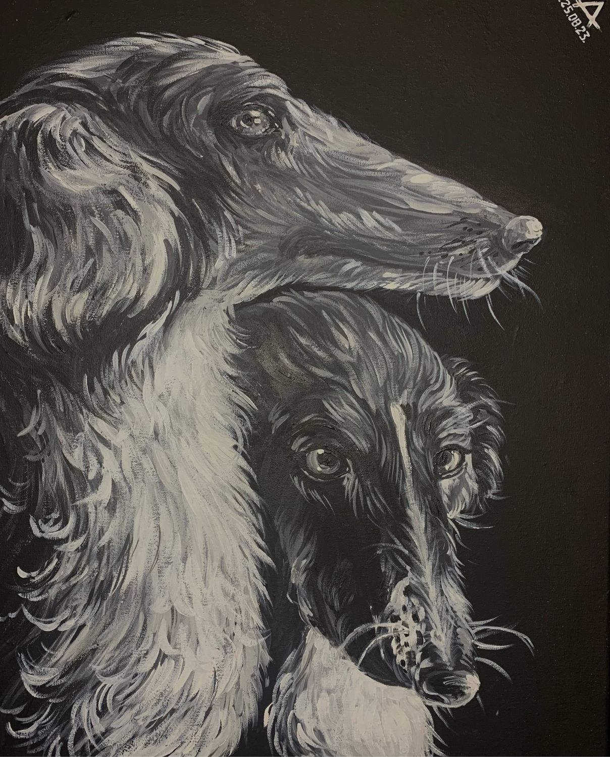 Картина «Русские псовые борзые собаки» в интернет-магазине Ярмарка ...