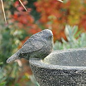 Дача и сад handmade. Livemaster - original item Drinking bowl on a stand for birds made of concrete Antique stone. Handmade.