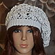 Openwork beret,cotton, ,55-60p. Berets. alena11-75. Online shopping on My Livemaster.  Фото №2