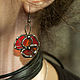 Set Floral. Earrings and Pendant with red poppy. Jewelry Sets. #Ofel_way. Online shopping on My Livemaster.  Фото №2