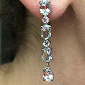Украшения handmade. Livemaster - original item Classic earrings with natural aquamarines. Handmade.
