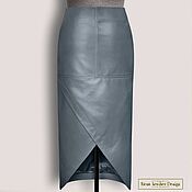 Одежда handmade. Livemaster - original item Lala straight skirt made of genuine leather/suede (any color). Handmade.