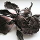 Заказать Брошь-ирис "Black&Rose". Цветы из шелка, броши из шелка, ирис из шелка. IRINA SHASHKINA. Ярмарка Мастеров. . Брошь-булавка Фото №3