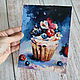 Pintura al óleo para la cocina Cupcake 20/15 cm. Pictures. Painting World of Marina Lesina. Интернет-магазин Ярмарка Мастеров.  Фото №2