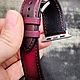 Ремешок Apple Watch "Fuchsia tint". Ремешок для часов. IriniCinturini (ремешки на часы,ремни). Интернет-магазин Ярмарка Мастеров.  Фото №2