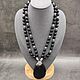 Mesmerizing necklace with a Natural black agate pendant, Necklace, Moscow,  Фото №1