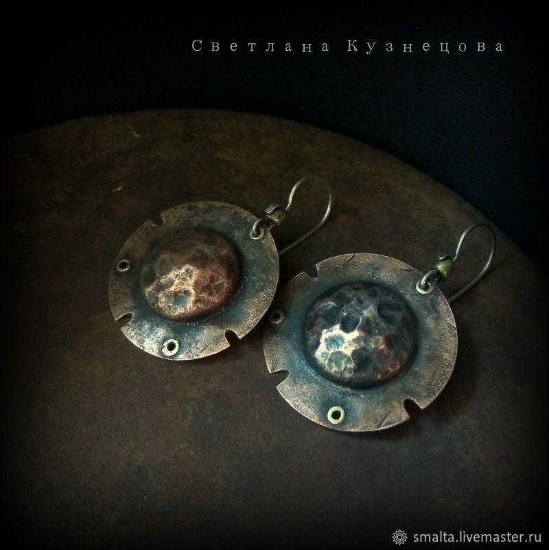 Медные серьги – заказать на Ярмарке Мастеров – IW2RNRU | Серьги ...