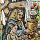  889. Разделочная доска В гостях у бабушки. Утварь. Татьяна - шкатулки для души. Ярмарка Мастеров.  Фото №6