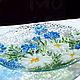 Plate of colored glass fusing 'wild flowers'. Plates. Kalashlinsky. Online shopping on My Livemaster.  Фото №2