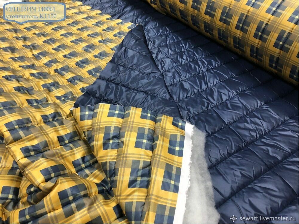 Курточная ткань принт ,,Клетка и полоса,, двусторонняя, купить в ...