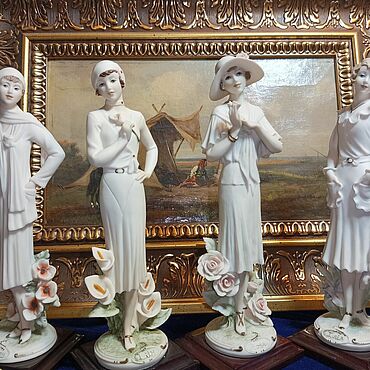 Винтаж ручной работы. Ярмарка Мастеров - ручная работа Винтаж: Capodimonte.Ирис.Италия.Armani.Маковая леди.Каподимонте. Handmade.