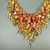 Украшения handmade. Livemaster - original item Tangerine Parfait Necklace handmade from natural agates. Handmade.