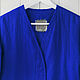 Sweatshirt jacket made of bright blue linen. Outerwear Jackets. etnoart. My Livemaster. Фото №5