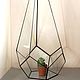 Geométrico florarium tiffany. Una gran estirada de la gota. El vidrio. Pots1. Glass Flowers. Ярмарка Мастеров.  Фото №4