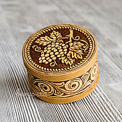 Для дома и интерьера handmade. Livemaster - original item Box for small items made of birch bark 