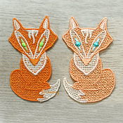 Материалы для творчества handmade. Livemaster - original item Embroidered patch Red fox applique patch 1.97"x3.35". Handmade.