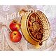 Plate from a round of birch bark 'Roses'. The candy bowl. Art.5007. Trays. SiberianBirchBark (lukoshko70). Online shopping on My Livemaster.  Фото №2