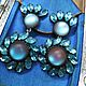 Заказать Винтаж: Антикварные серьги с сапфиритами. Grandvintage. Ярмарка Мастеров. . Броши винтажные Фото №3